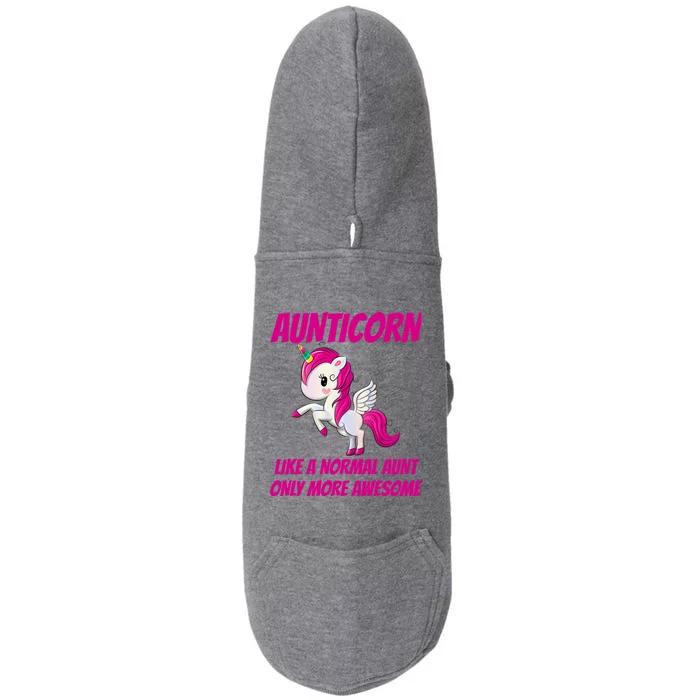 Aunticorn Like An Aunt Only Awesome Dabbing Unicorn Auntie Gift Doggie 3-End Fleece Hoodie