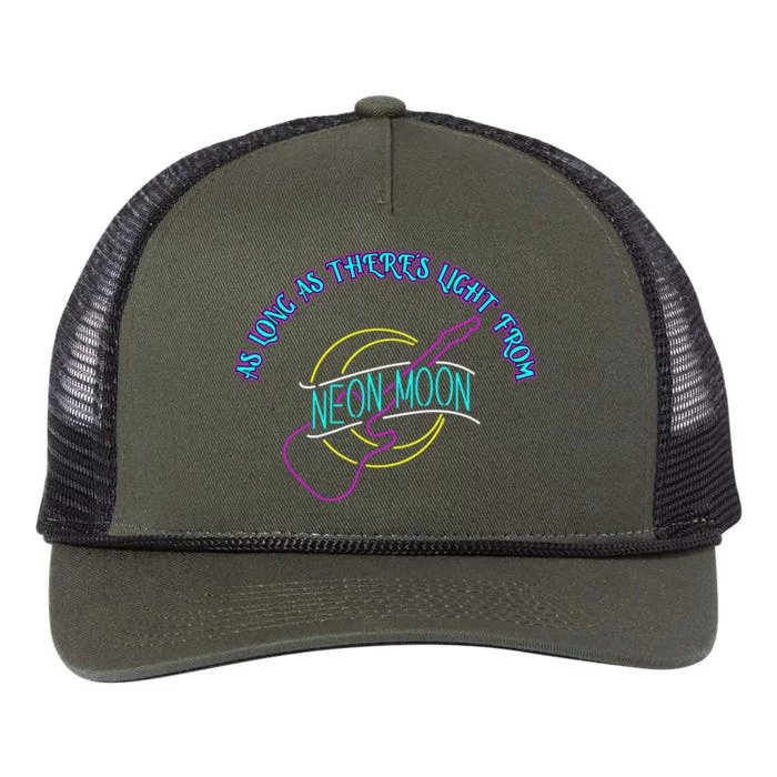 As Long As There's Light From Neon Moon Retro Rope Trucker Hat Cap