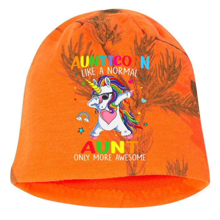 Aunticorn Like An Aunt Only Awesome Dabbing Unicorn Gift Kati - Camo Knit Beanie