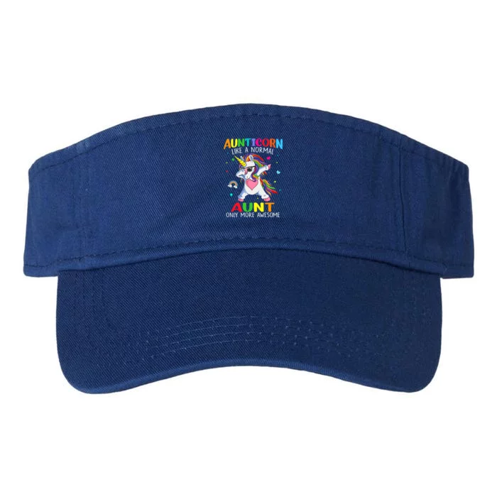 Aunticorn Like An Aunt Only Awesome Dabbing Unicorn Gift Valucap Bio-Washed Visor