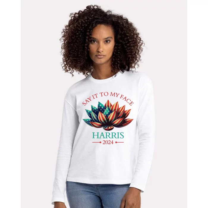 American Lotus Womens Cotton Relaxed Long Sleeve T-Shirt