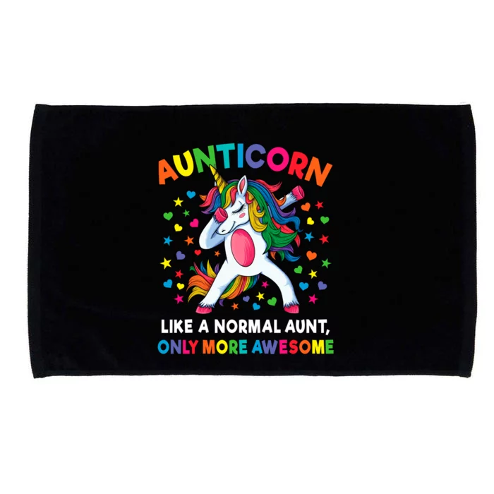 Aunticorn Like An Aunt Only Awesome Dabbing Unicorn Meaningful Gift Microfiber Hand Towel