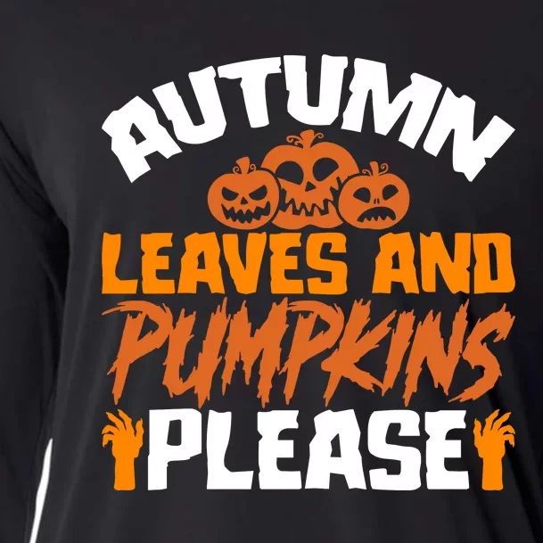 Autumn Leaves And Pumpkins Please Cooling Performance Long Sleeve Crew