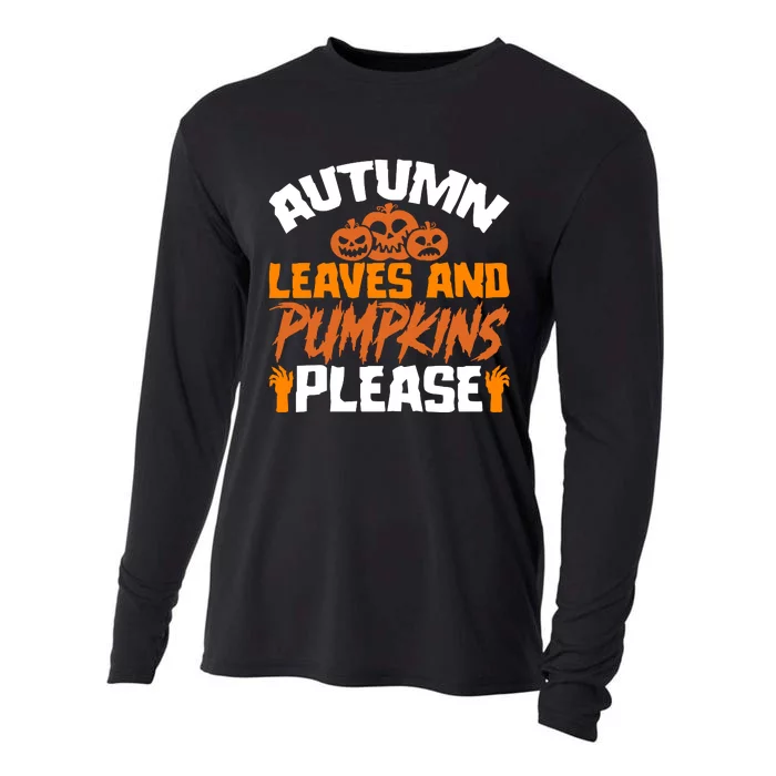 Autumn Leaves And Pumpkins Please Cooling Performance Long Sleeve Crew