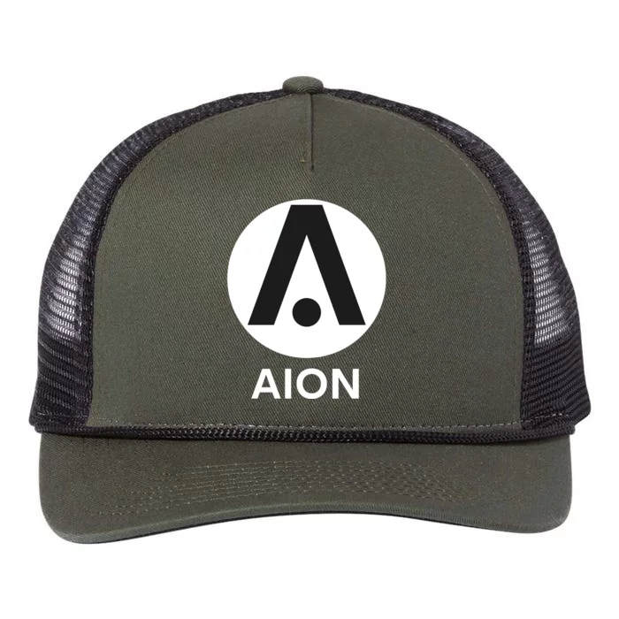 Aion Logo, Aion Crypto, Aion Wallet, HODL AION, Aion Crypto Blockchain Retro Rope Trucker Hat Cap