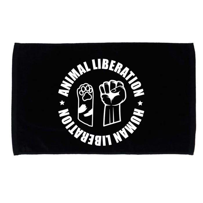 Animal Liberation Animal Rights Activists Climate Meaningful Gift Microfiber Hand Towel