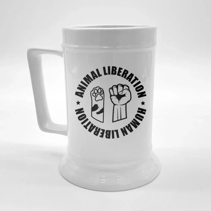 Animal Liberation Animal Rights Activists Climate Meaningful Gift Front & Back Beer Stein