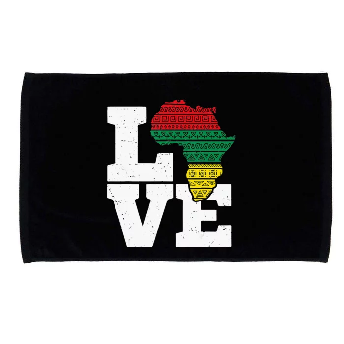 Africa LOVE African Kente Art Black History Month Microfiber Hand Towel