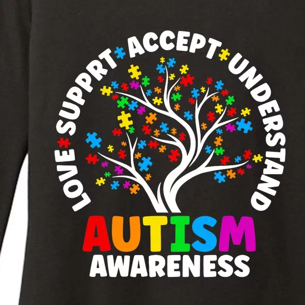 Autism Love Accept Support Autistic Autism Awareness Womens CVC Long Sleeve Shirt