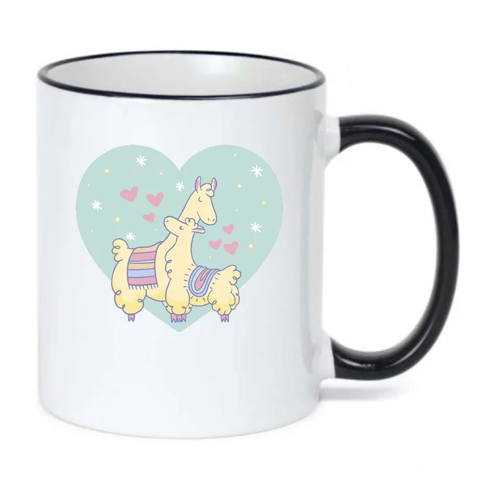 Alpaca Love Black Color Changing Mug