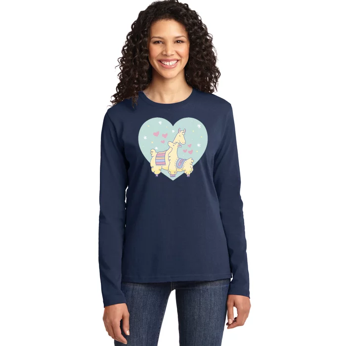 Alpaca Love Ladies Long Sleeve Shirt