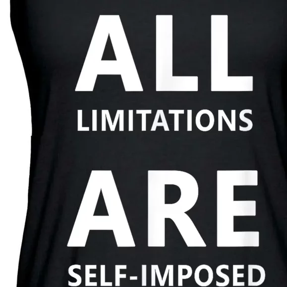 All Limitations Are Self Imposed Motivation Quote Gift Ladies Essential Flowy Tank