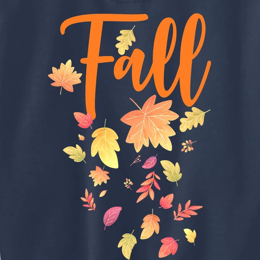 Autumn Leaves And Pumpkins Please Leaf Fall Season Kids Sweatshirt