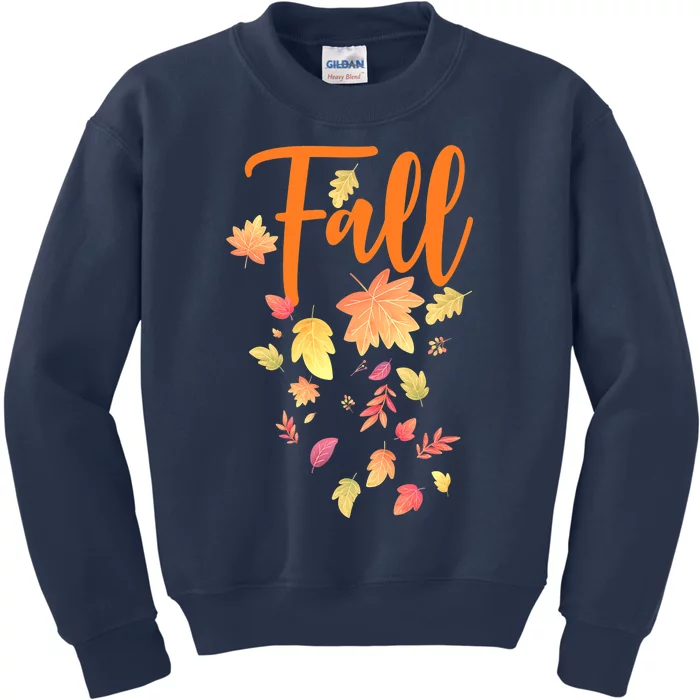 Autumn Leaves And Pumpkins Please Leaf Fall Season Kids Sweatshirt