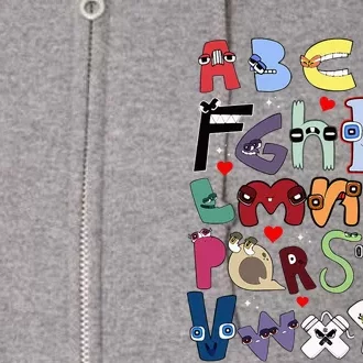 Alphabet Lore Az I Love You Letter Full Zip Hoodie