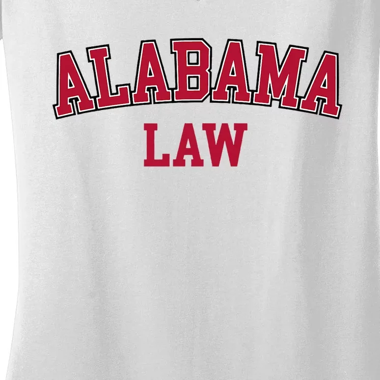 Alabama Law Alabama Bar Graduate Gift Lawyer College Women's V-Neck T-Shirt