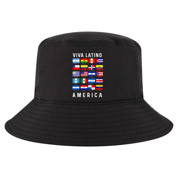 All Latin American Flags Countries Viva Latino America Cool Comfort Performance Bucket Hat