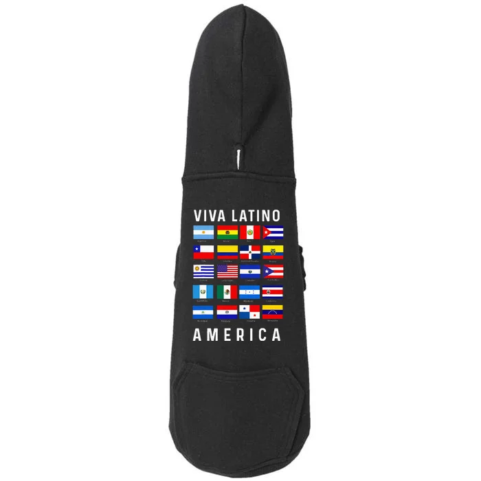 All Latin American Flags Countries Viva Latino America Doggie 3-End Fleece Hoodie