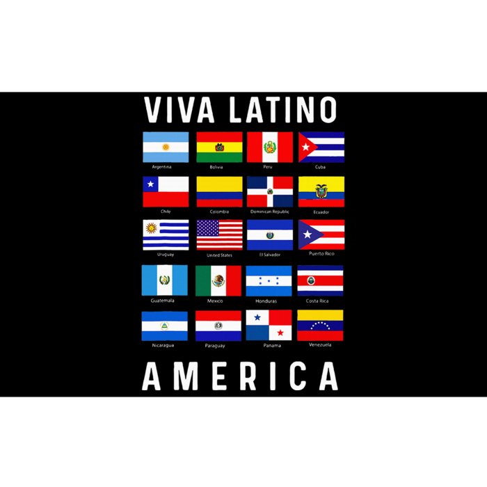 All Latin American Flags Countries Viva Latino America Bumper Sticker