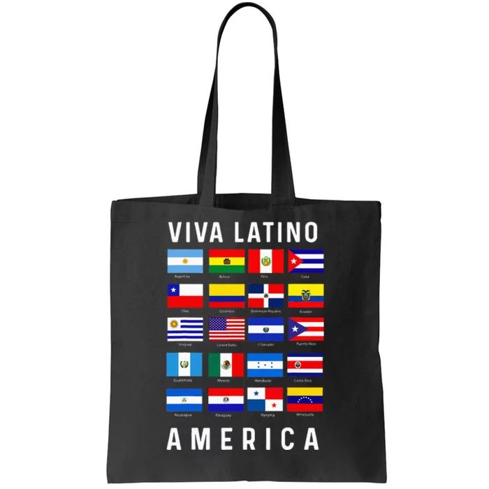 All Latin American Flags Countries Viva Latino America Tote Bag