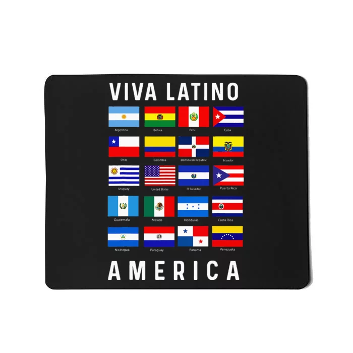 All Latin American Flags Countries Viva Latino America Mousepad