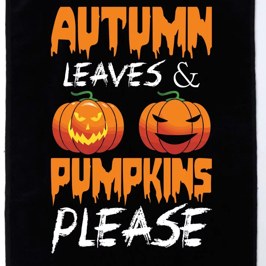 Autumn Leaves And Pumpkins Please Platinum Collection Golf Towel