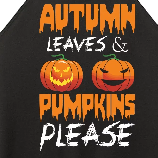 Autumn Leaves And Pumpkins Please Women’s Perfect Tri Rocker Tank