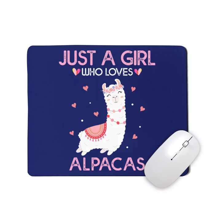 Alpaca Llama Animal Lover Gift Just A Who Loves Alpacas Mousepad