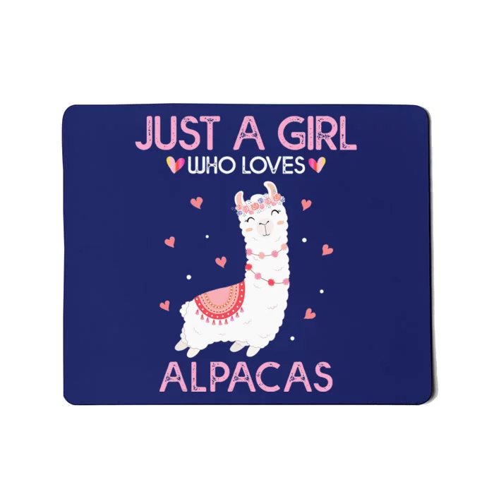 Alpaca Llama Animal Lover Gift Just A Who Loves Alpacas Mousepad