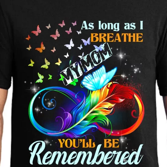 As Long As I Breathe My Mom You'll Be Remembered Rip Mother Gift Pajama Set