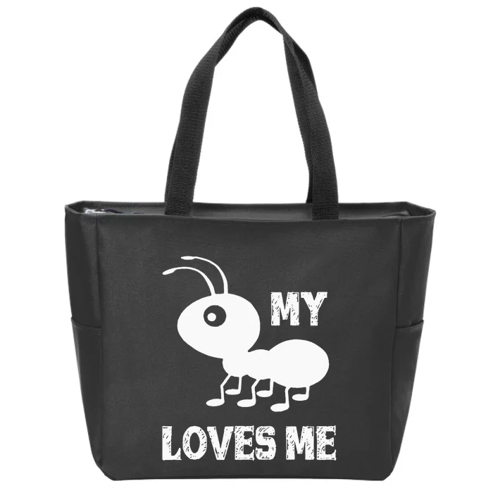 Ant Lovers_My Aunt Loves Me Family Gifts For Nephew & Niece Zip Tote Bag