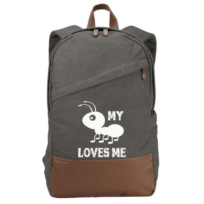 Ant Lovers_My Aunt Loves Me Family Gifts For Nephew & Niece Cotton Canvas Backpack