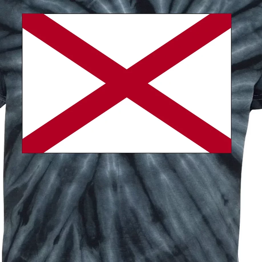 Alabama Flag Kids Tie-Dye T-Shirt