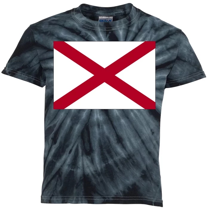 Alabama Flag Kids Tie-Dye T-Shirt