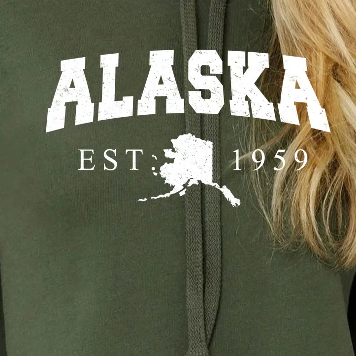 Alaska EST. 1959 Crop Top Hoodie