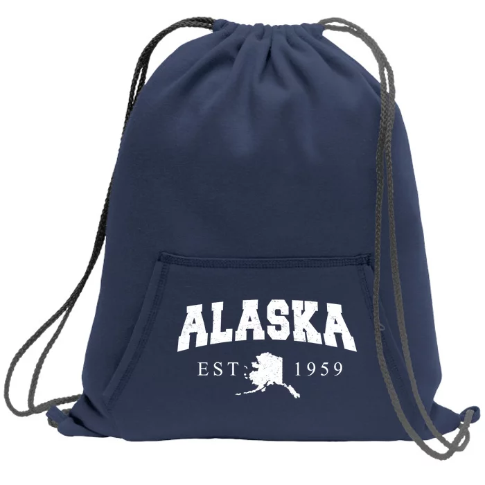Alaska EST. 1959 Sweatshirt Cinch Pack Bag