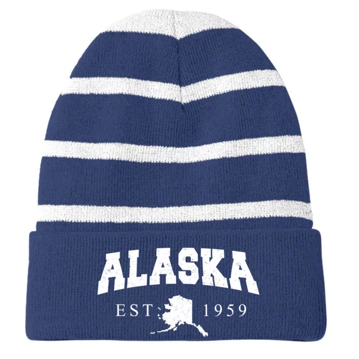 Alaska EST. 1959 Striped Beanie with Solid Band