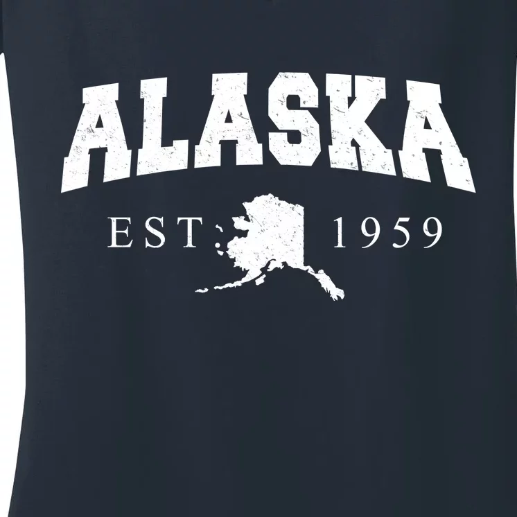Alaska EST. 1959 Women's V-Neck T-Shirt