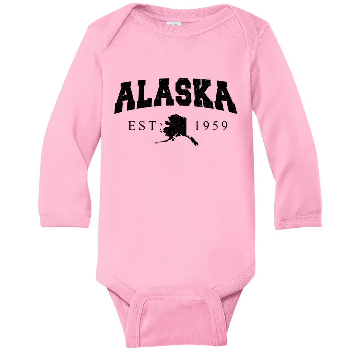 Alaska EST. 1959 Baby Long Sleeve Bodysuit