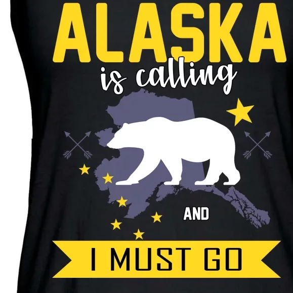 Alaska Is Calling And I Must Go Ladies Essential Flowy Tank