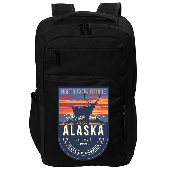 Alaska State Emblem Impact Tech Backpack