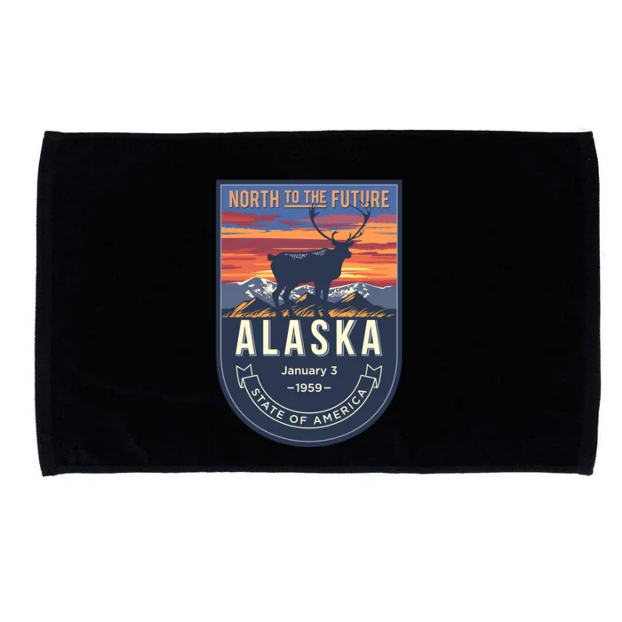 Alaska State Emblem Microfiber Hand Towel