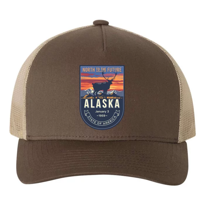 Alaska State Emblem Yupoong Adult 5-Panel Trucker Hat