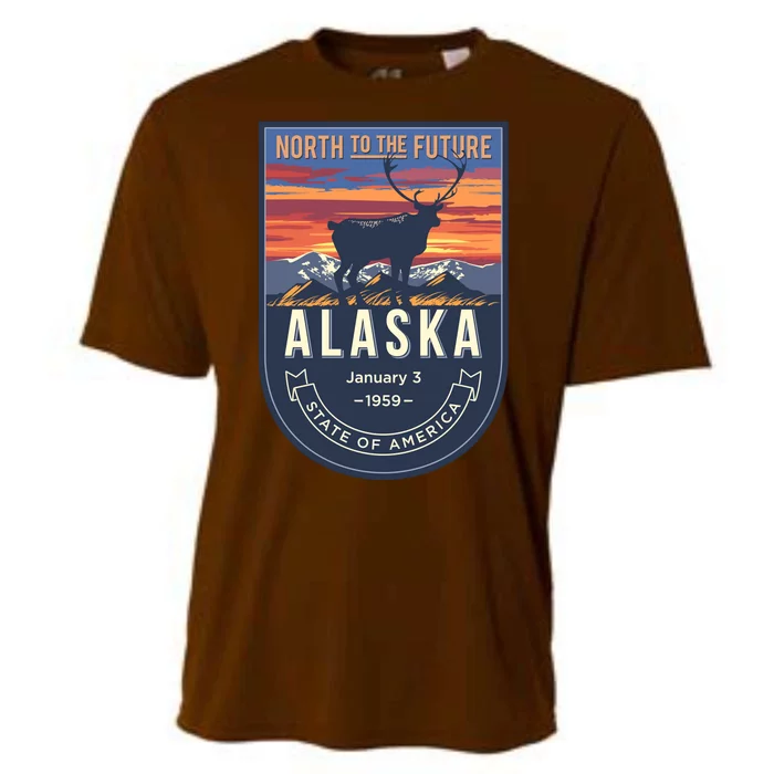 Alaska State Emblem Cooling Performance Crew T-Shirt