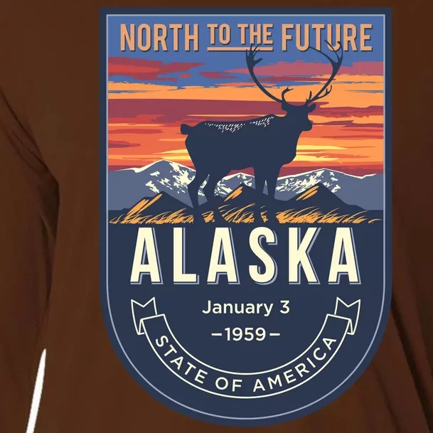 Alaska State Emblem Cooling Performance Long Sleeve Crew