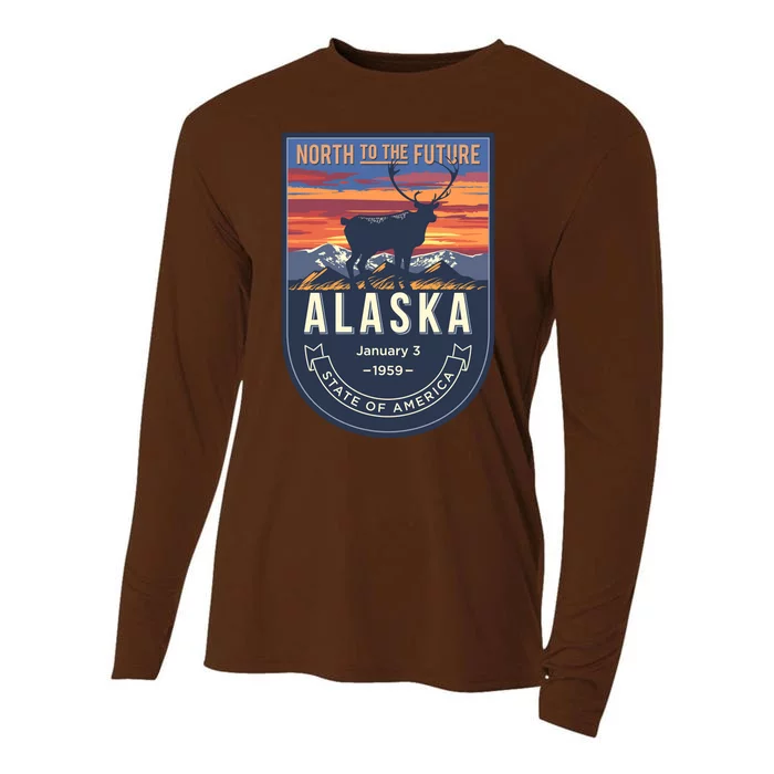 Alaska State Emblem Cooling Performance Long Sleeve Crew