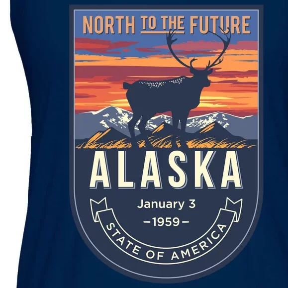 Alaska State Emblem Ladies Essential Flowy Tank