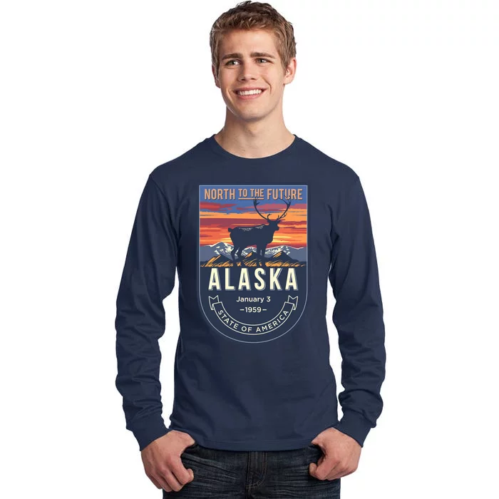 Alaska State Emblem Tall Long Sleeve T-Shirt