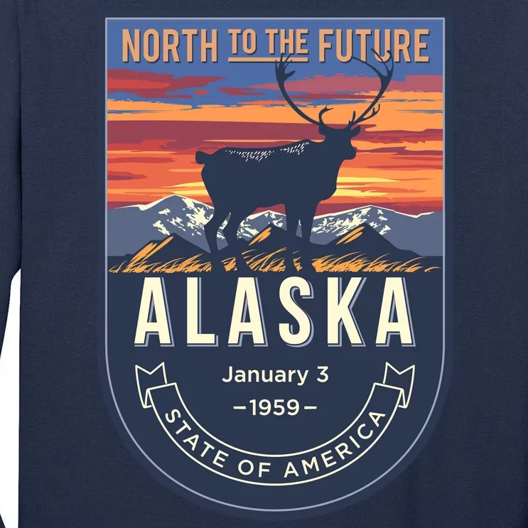 Alaska State Emblem Tall Long Sleeve T-Shirt