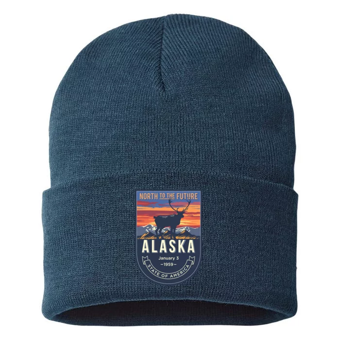 Alaska State Emblem Sustainable Knit Beanie